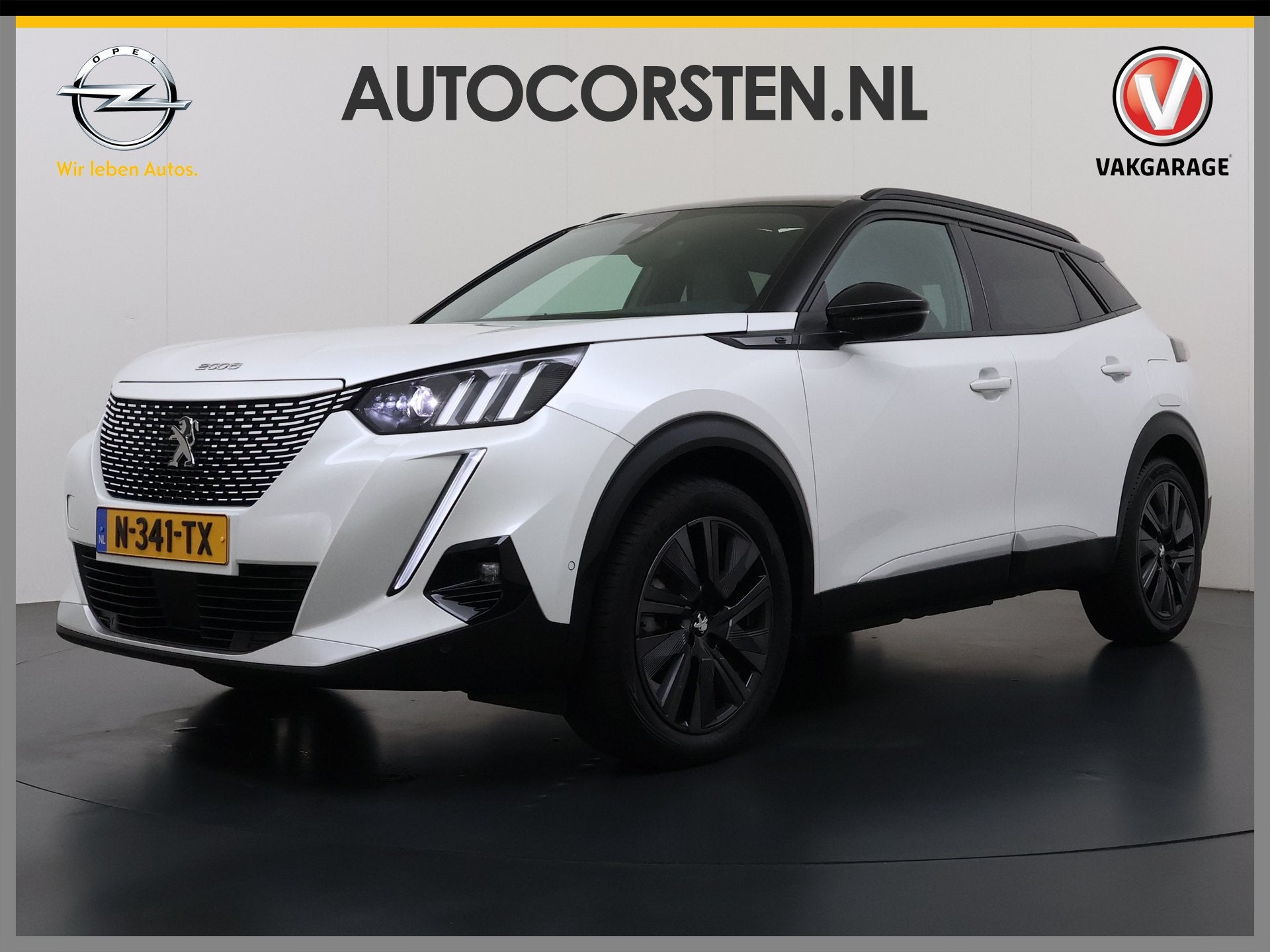 Peugeot e-2008 EV GT Pack SOH 90% Panoramadak Adap.Cruise 36, Auto's, 136 pk, Gebruikt, Zwart, 24 min