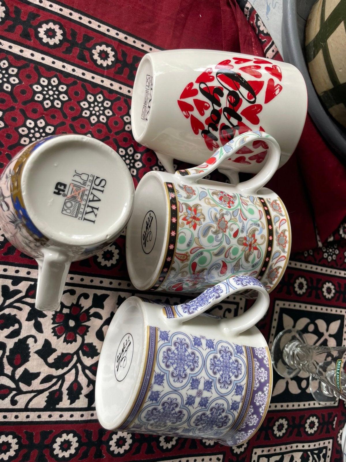 4 x prachtige Siaki thee mokken. ZGAN!, Ophalen of Verzenden, Zo goed als nieuw, Overige stijlen, Kop(pen) en/of Schotel(s)