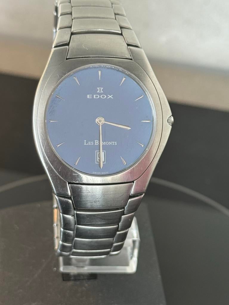 Edox Les Bemonts Polshorloge - Klassiek en Elegant, Gebruikt, 19 tot 20, Heer, Zilver