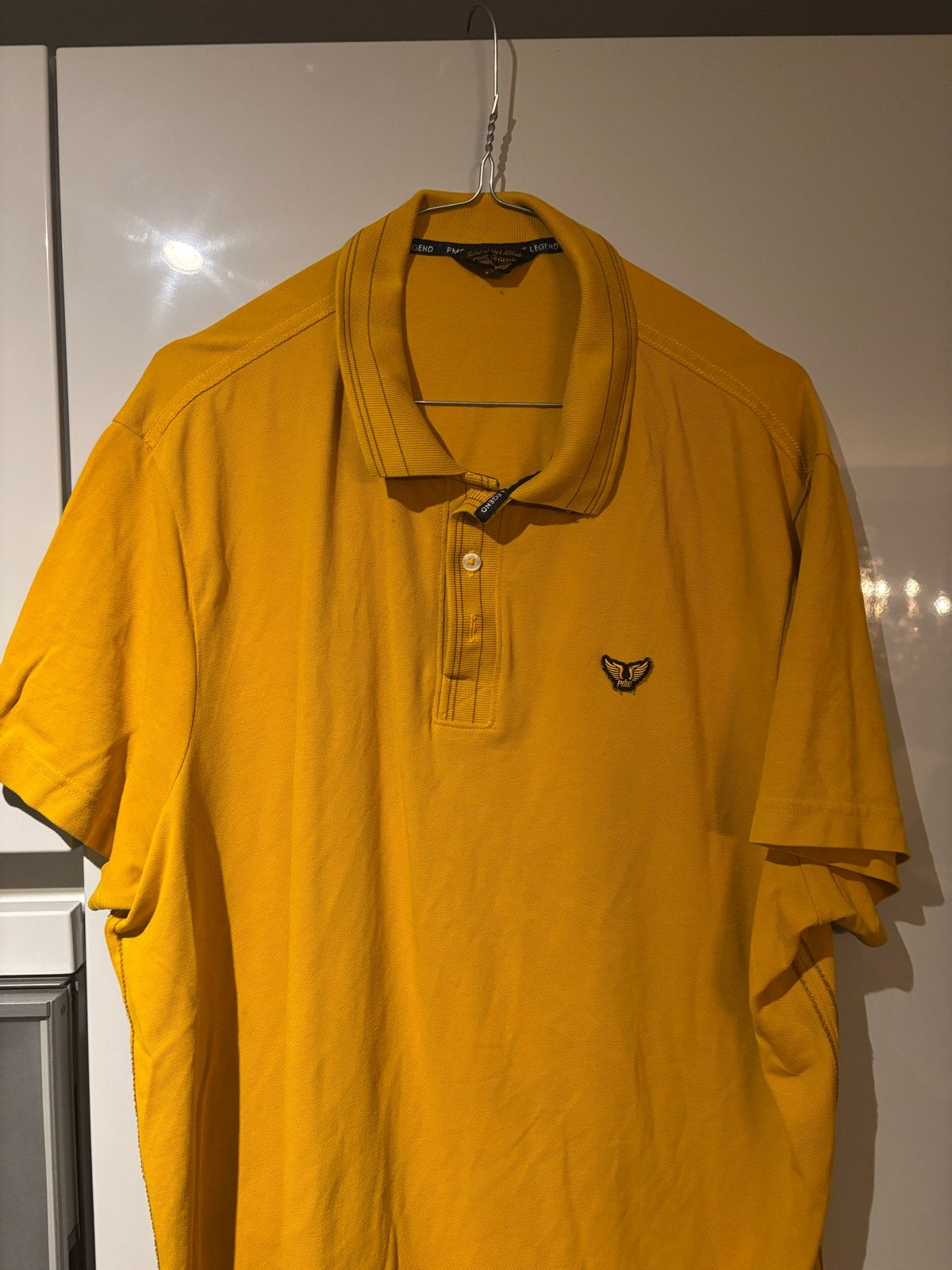 PME Legend Polo Shirt - Geel oker - Maat XXL, Kleding | Heren, Ophalen of Verzenden, Zo goed als nieuw, Maat 56/58 (XL), Geel