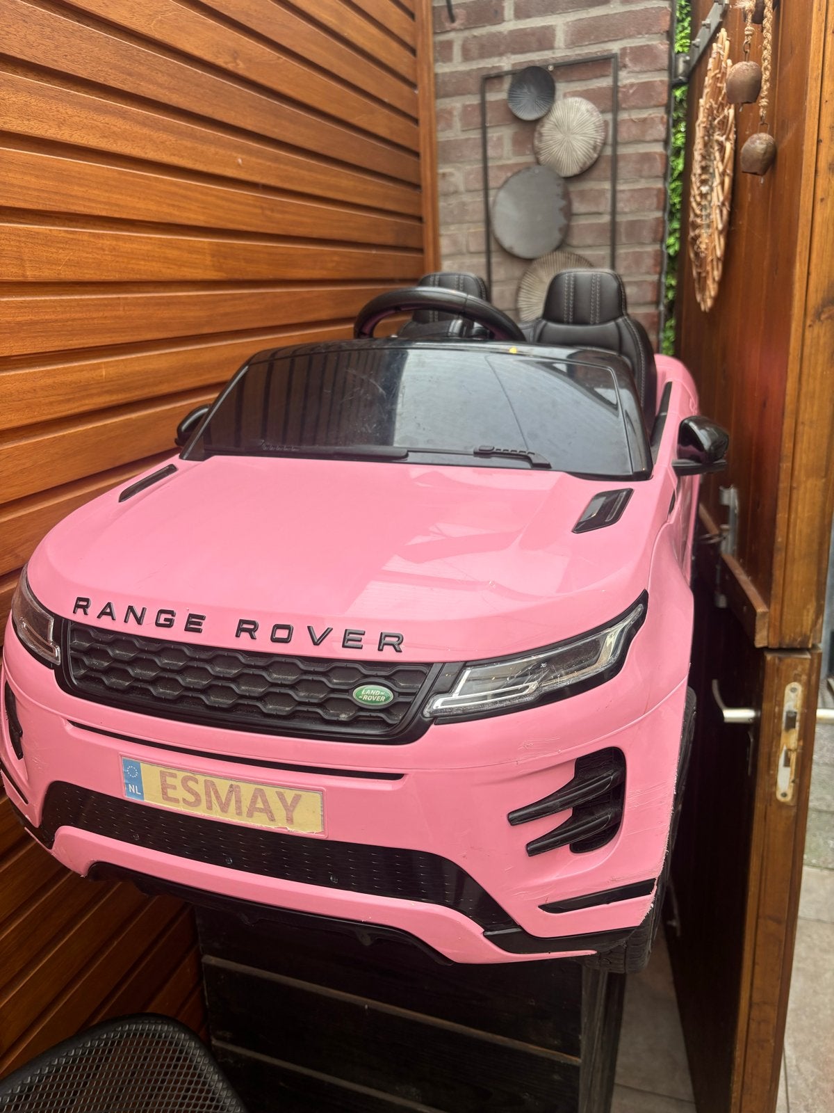 Roze Range Rover kinderauto en motor, Ophalen of Verzenden, Gebruikt, Overige typen