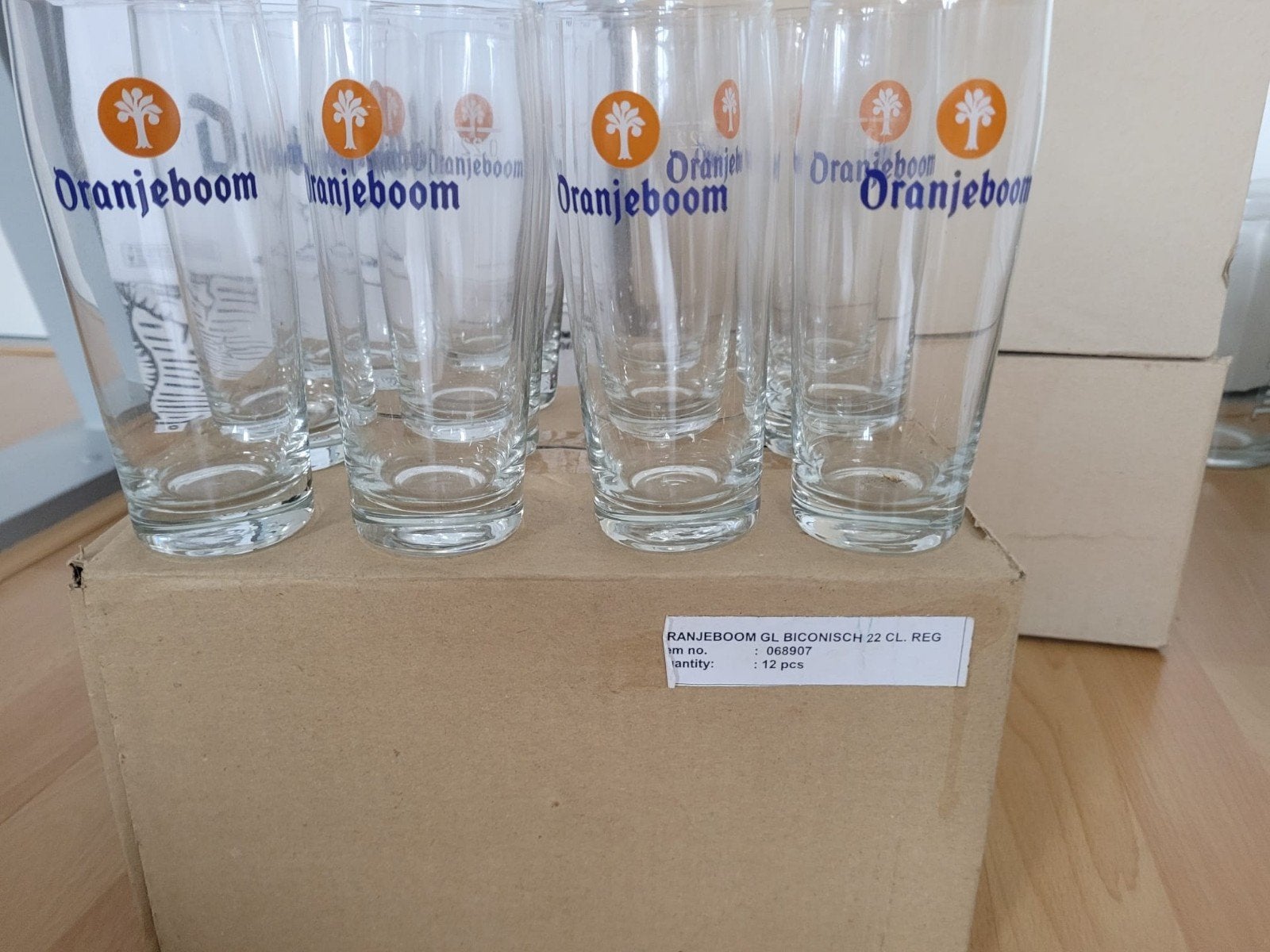 Oranjeboom bierglazen - Set van 12 stuks, Verzamelen, Ophalen, Nieuw