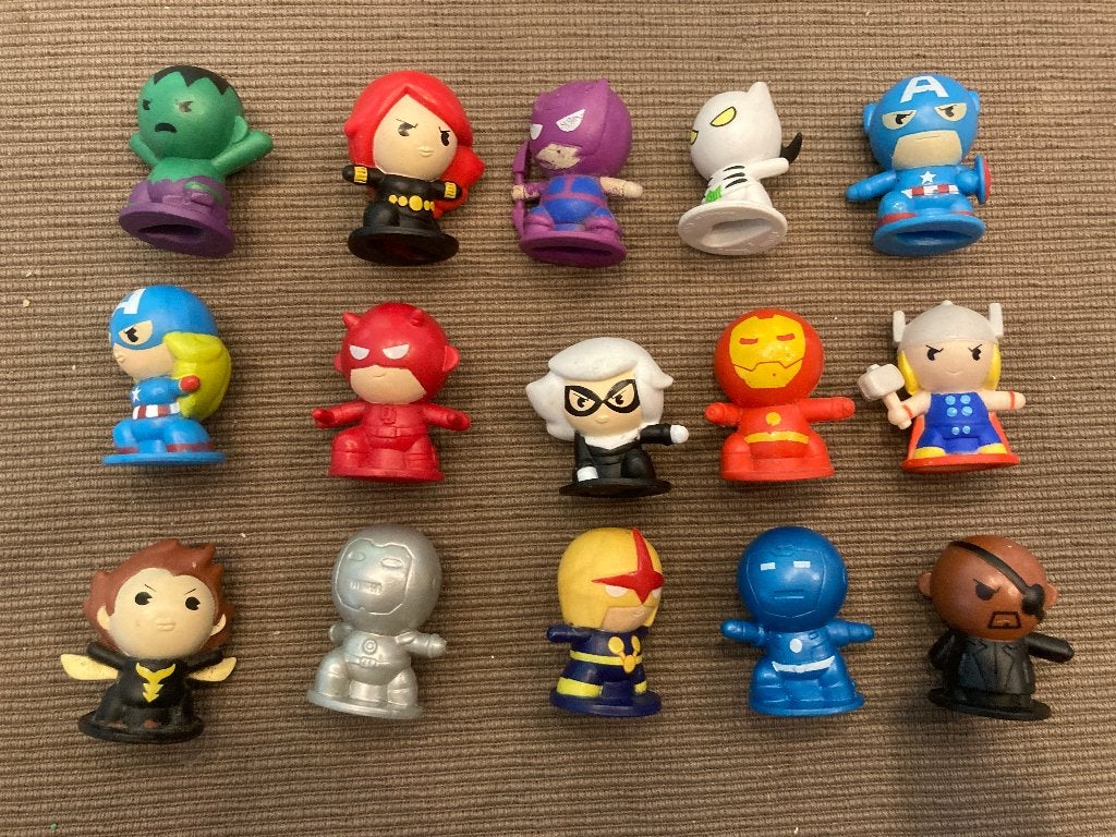 Plus spaaractie Marvel oa hulk poppetjes set 15 stuks set!, Ophalen of Verzenden, Zo goed als nieuw