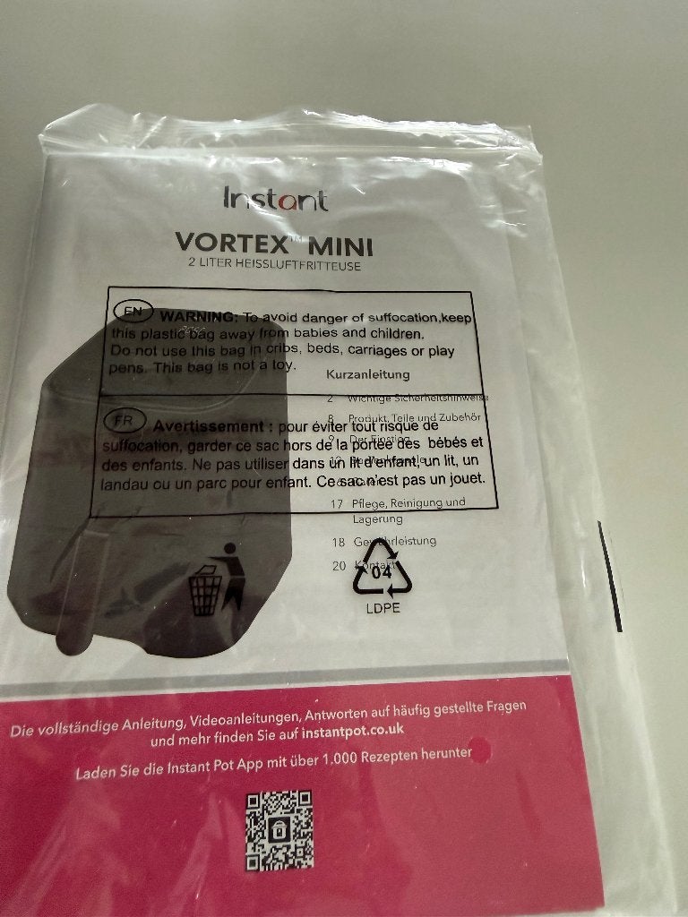 Airfryer instant mini, Ophalen, Nieuw, Airfryer, Minder dan 750 gram