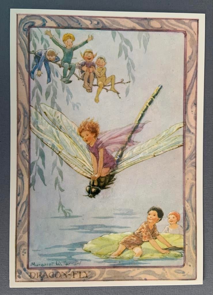 Ansichtkaart Margaret W. Tarrant - Dragon Fly, Verzamelen, Ansichtkaarten | Themakaarten, Verzenden, 1920 tot 1940, Ongelopen