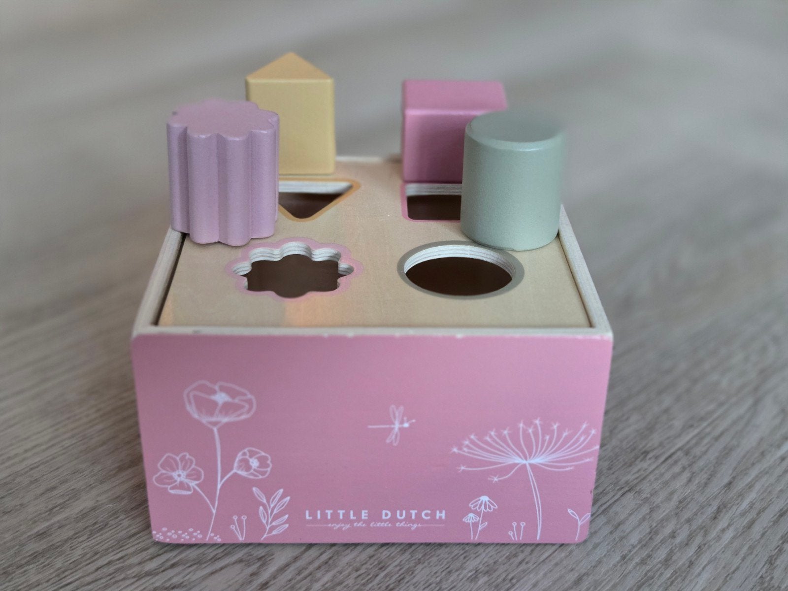 Little Dutch houten blokken doos (roze), Kinderen en Baby's, Ophalen of Verzenden
