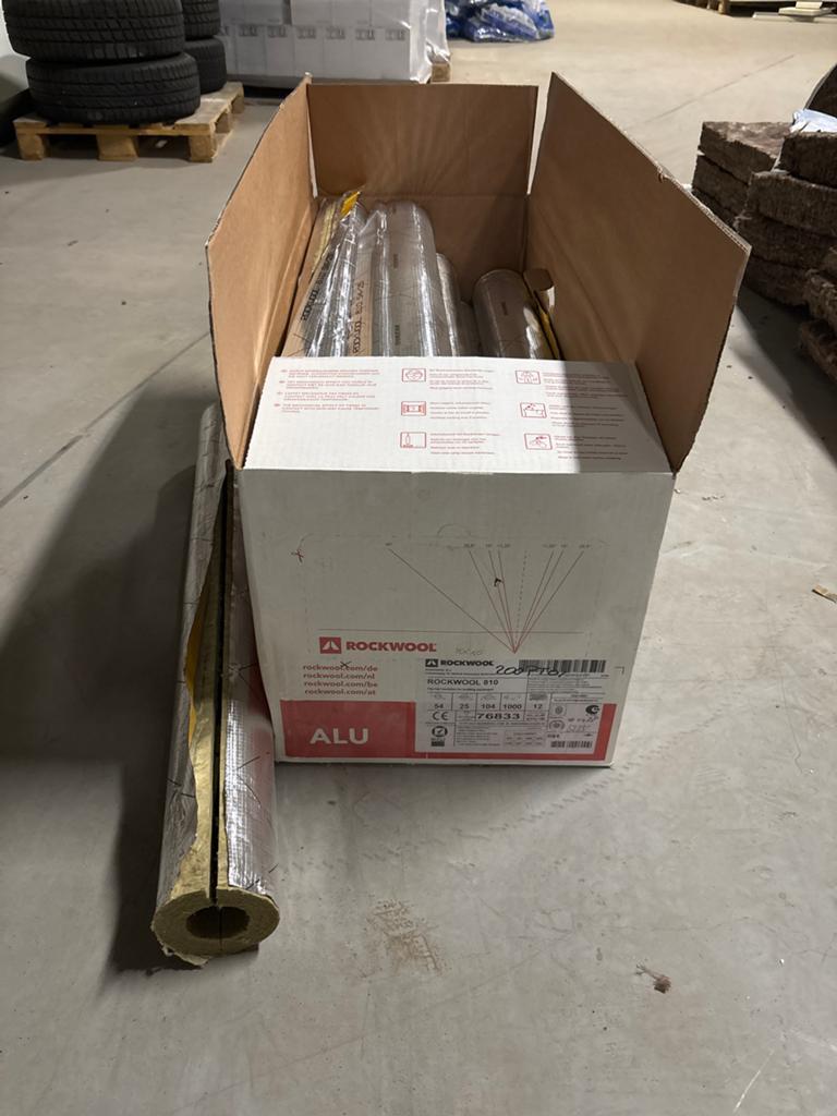 Rockwool 810 ALU Pijpisolatie - Nieuw in doos, 4 tot 8 cm, Nieuw, Steenwol, Ophalen of Verzenden
