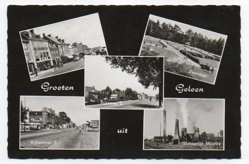 Groeten uit Geleen (oa. HEMA, staatsmijn, zwembad), Ophalen, 1960 tot 1980, Gelopen, Limburg