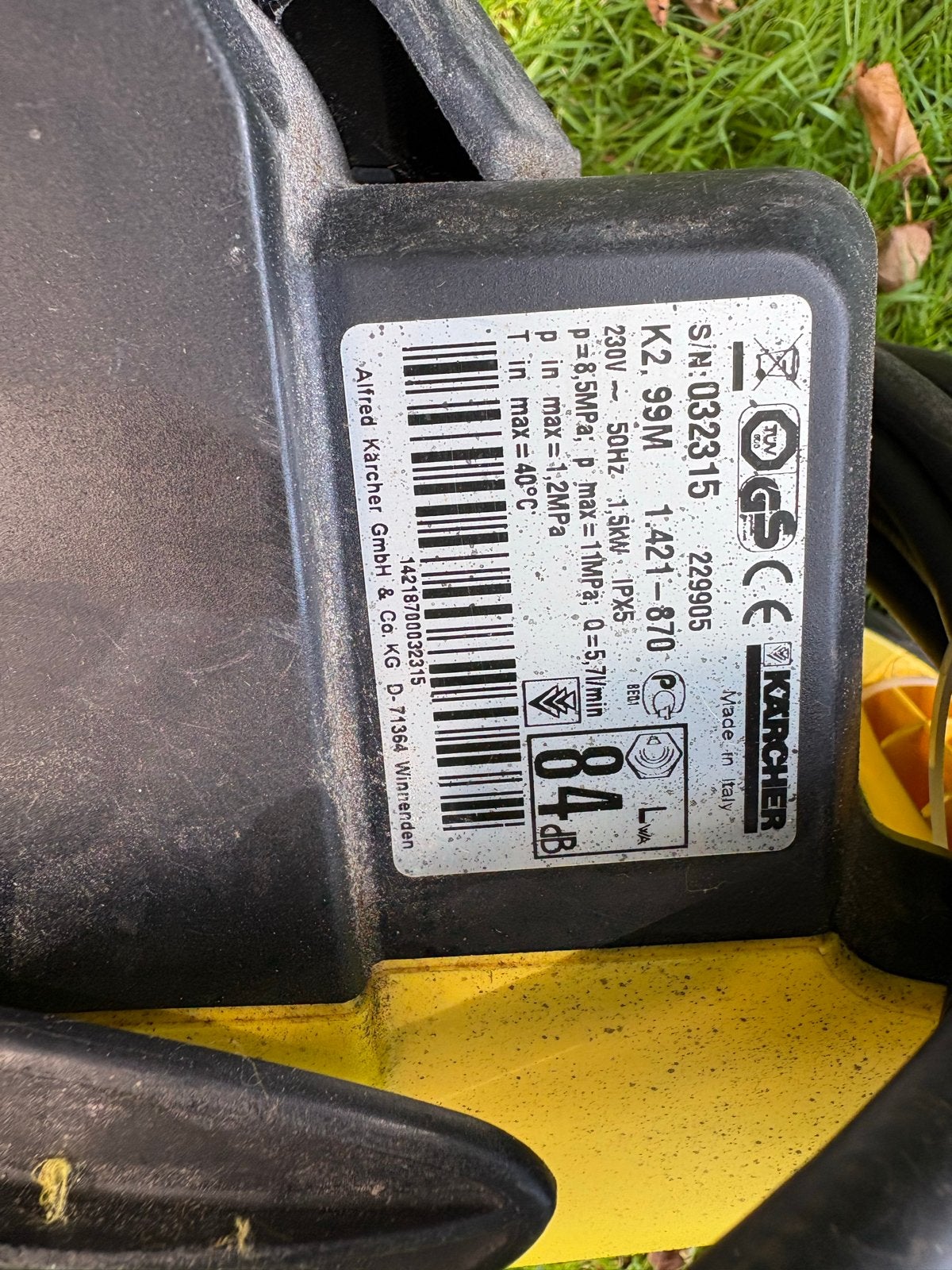 Kärcher K2.99M Hogedrukreiniger - Compact en Krachtig, Ophalen