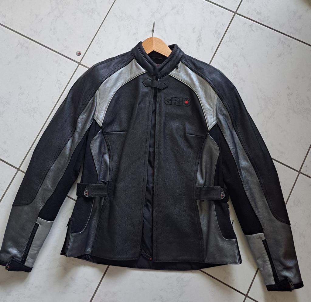 Grid Leren Dames Motorjas, Motoren, Kleding | Motorkleding, Ophalen of Verzenden, Tweedehands, Dames, Jas | leer