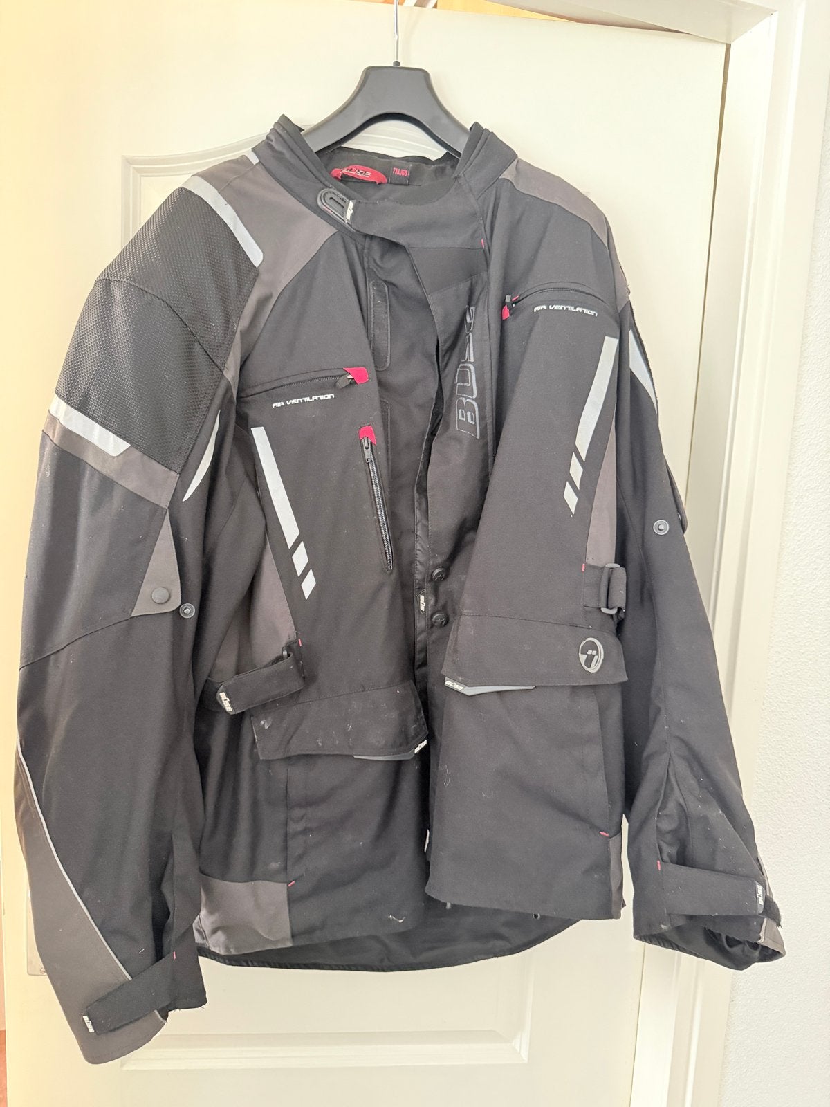 Büse textiel motorjas 7XL/66 - Zwart/Grijs, Motoren, Ophalen of Verzenden, Tweedehands, Heren, Jas | textiel