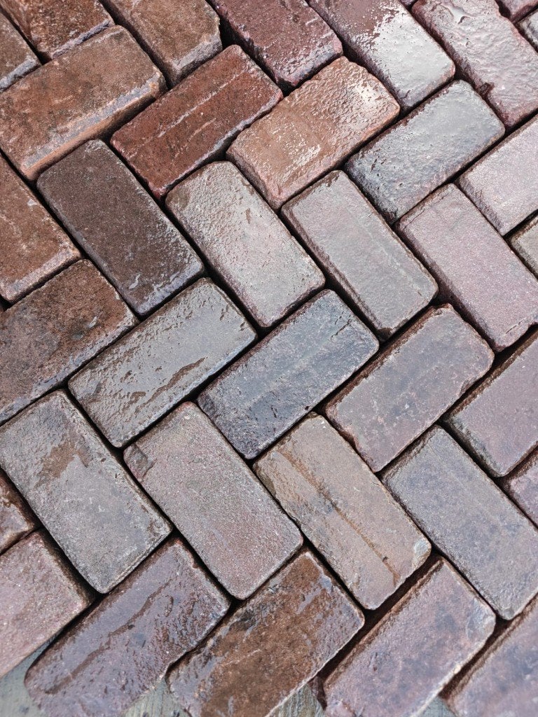Gebakken klinkerkeien rood K13, Ophalen, Gebruikt, Keramiek, Klinkers