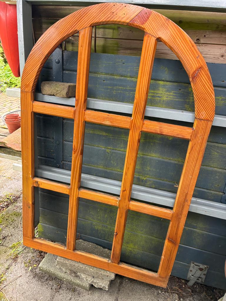 Houten raam, Doe-het-zelf en Verbouw, Glas en Ramen, Ophalen, Gevelraam of Ruit, Gebruikt, Minder dan 80 cm