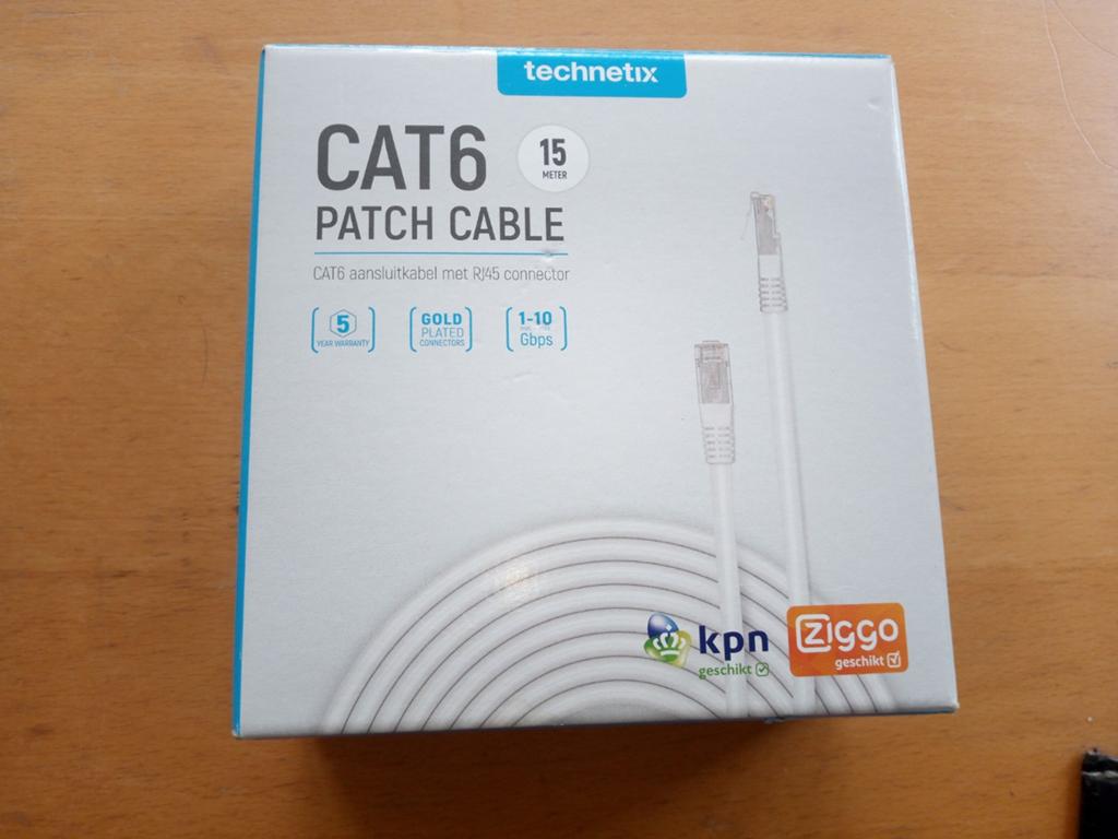 Netwerkkabel CAT6, 15 meter, Ophalen, Nieuw