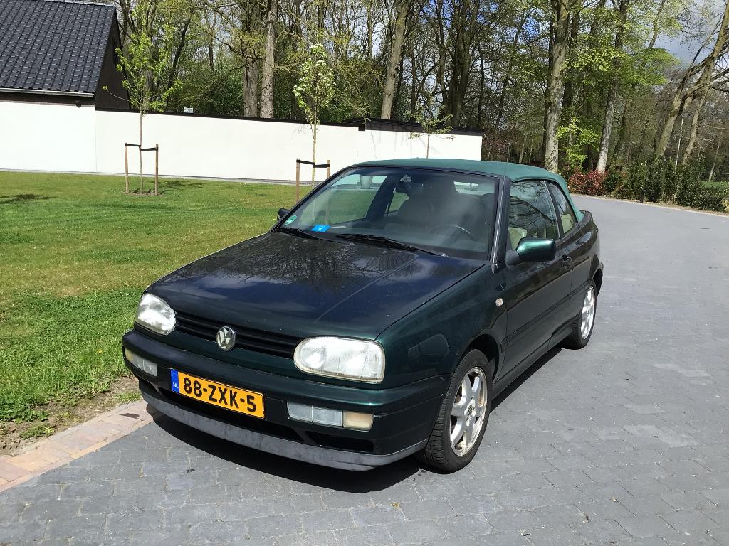 Volkswagen Golf 1.6 Cabriolet 74KW 1997 Groen, Achterwielaandrijving, Beige, 4 cilinders, Cabriolet