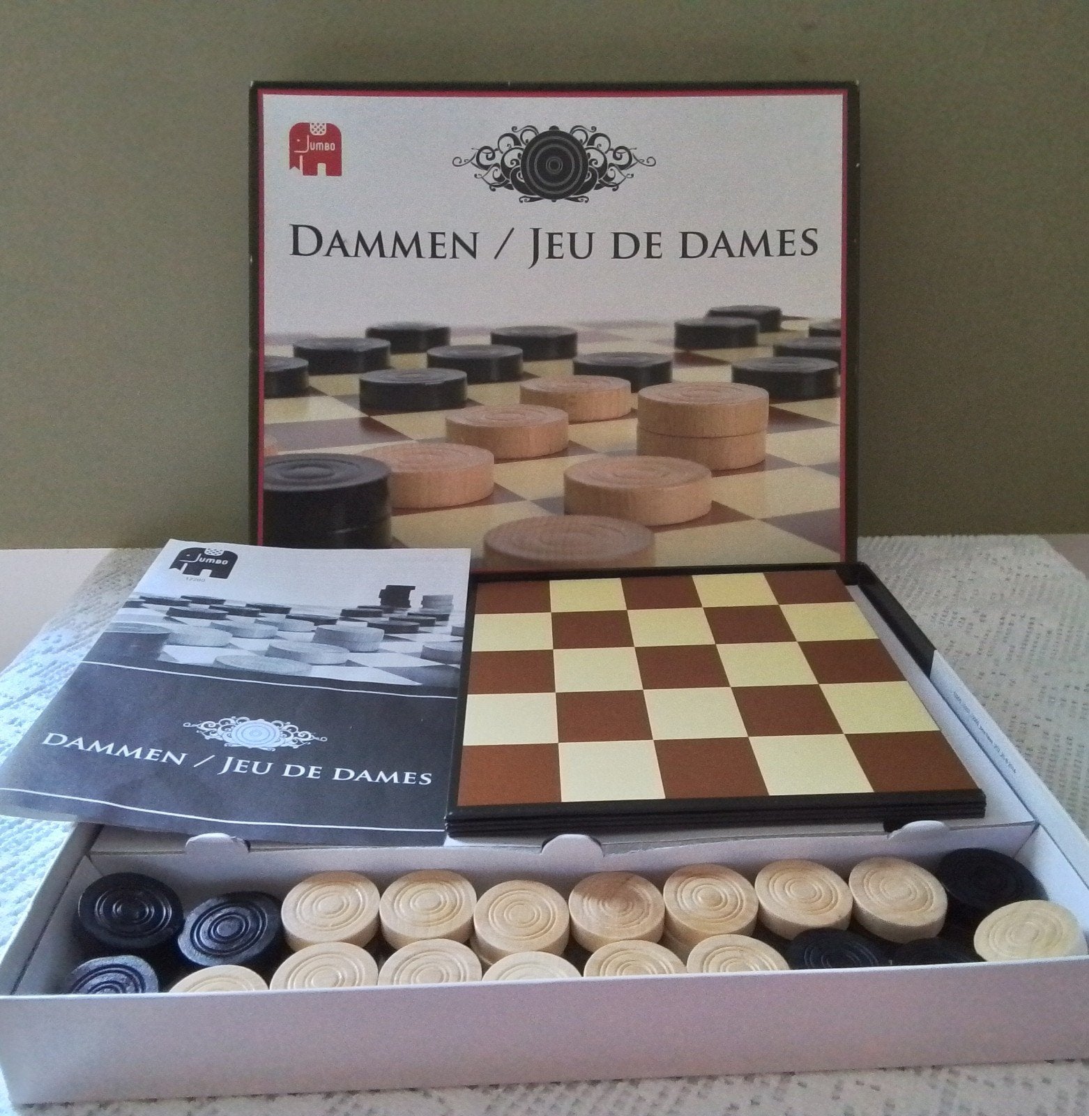 Nieuw inklapbaar damspel - ideaal voor op reis! Merk Jumbo., Jumbo, Een of twee spelers, Nieuw, Ophalen of Verzenden