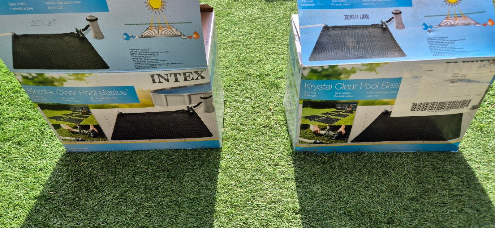 Set 2 Solar Verwarmings matten zwembad, Tuin en Terras, Gras en Kunstgras, Ophalen of Verzenden, Zo goed als nieuw, Minder dan 10 m²