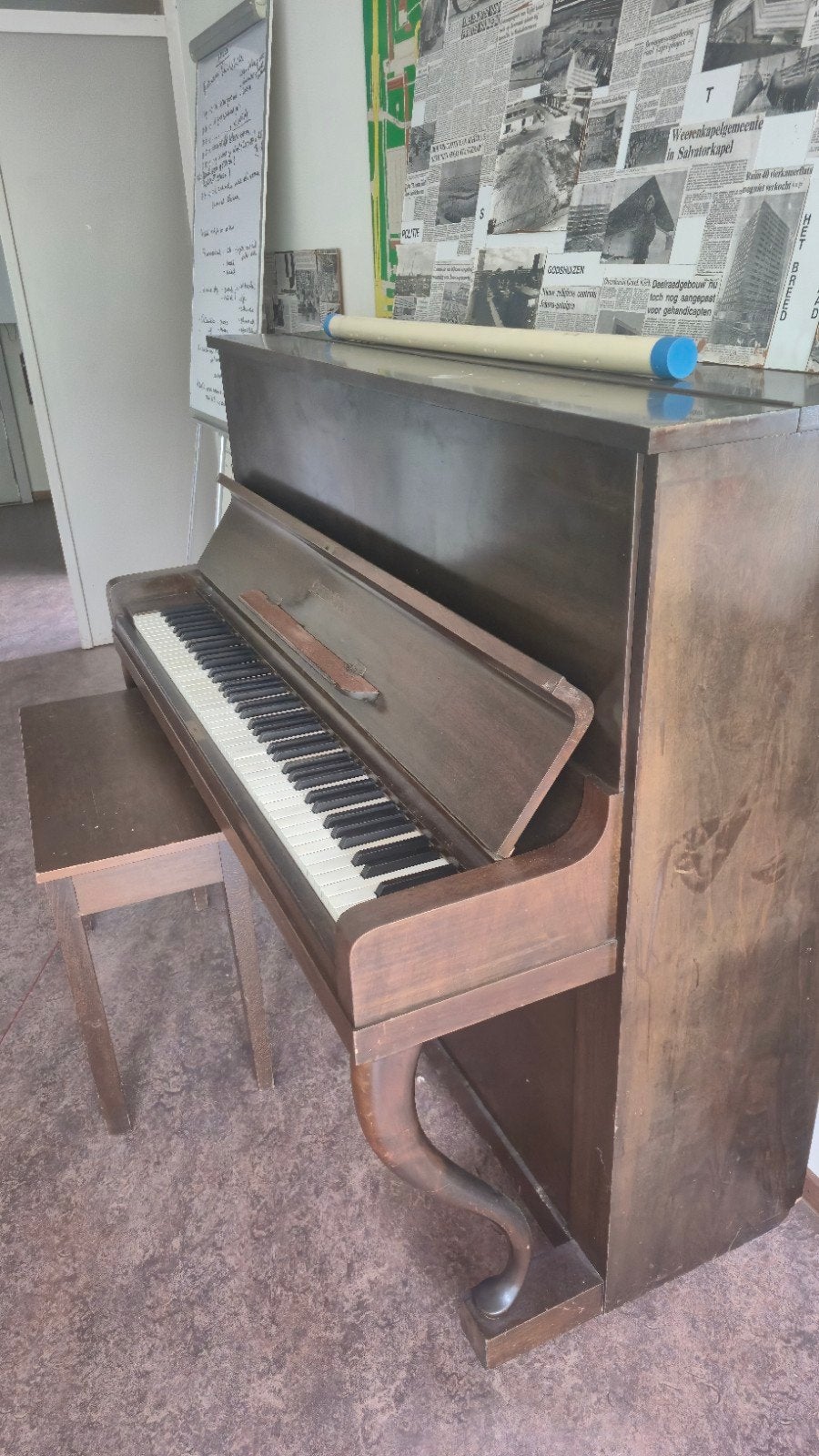 Grotrian-Steinweg Piano - Gebruikt, Muziek en Instrumenten, Piano's, Ophalen, Gebruikt, Bruin, Piano