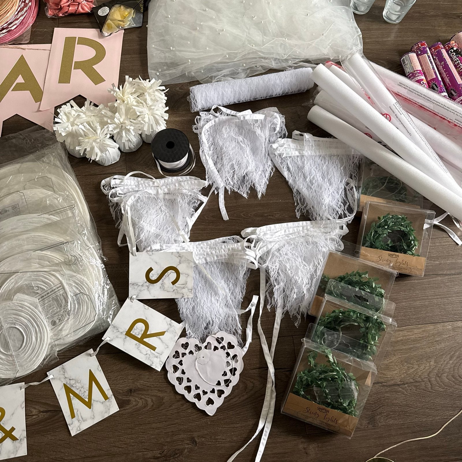 Bruiloft Decoratie Pakket - Compleet en Feestelijk, Ophalen, Zo goed als nieuw, Versiering, Geboorte of Huwelijk