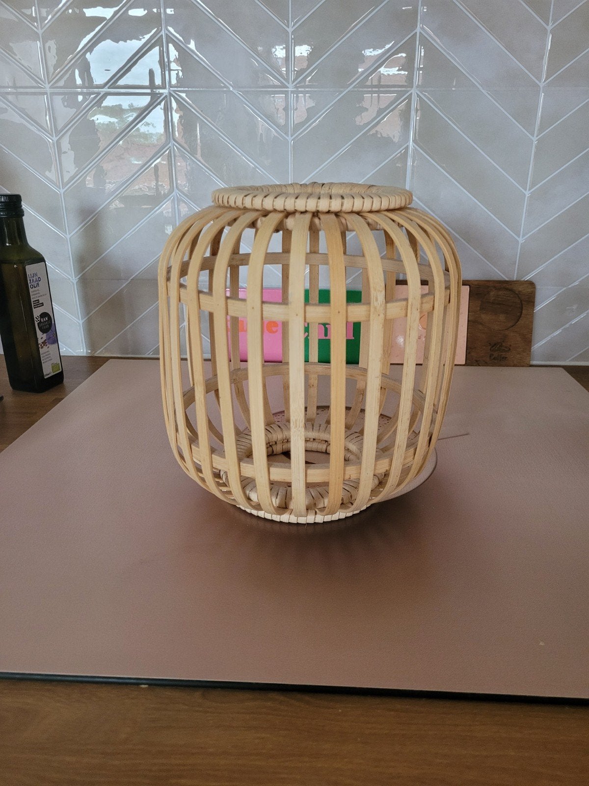 Rotan rieten lampenkapje, Huis en Inrichting, Ophalen of Verzenden