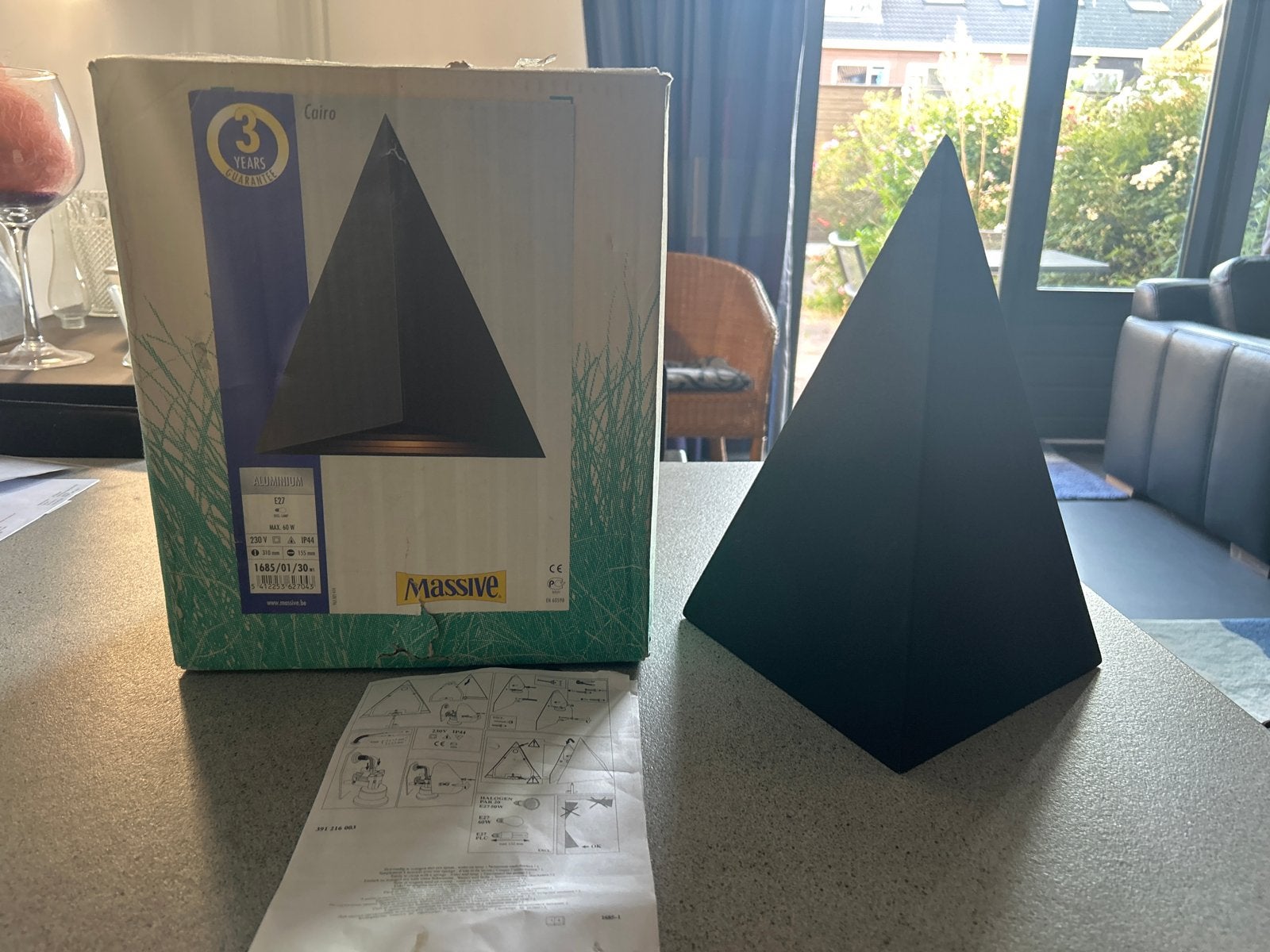 Massive Cairo Buitenlamp - Piramide Vorm, Metaal, Overige merken, Zwart, Nieuw