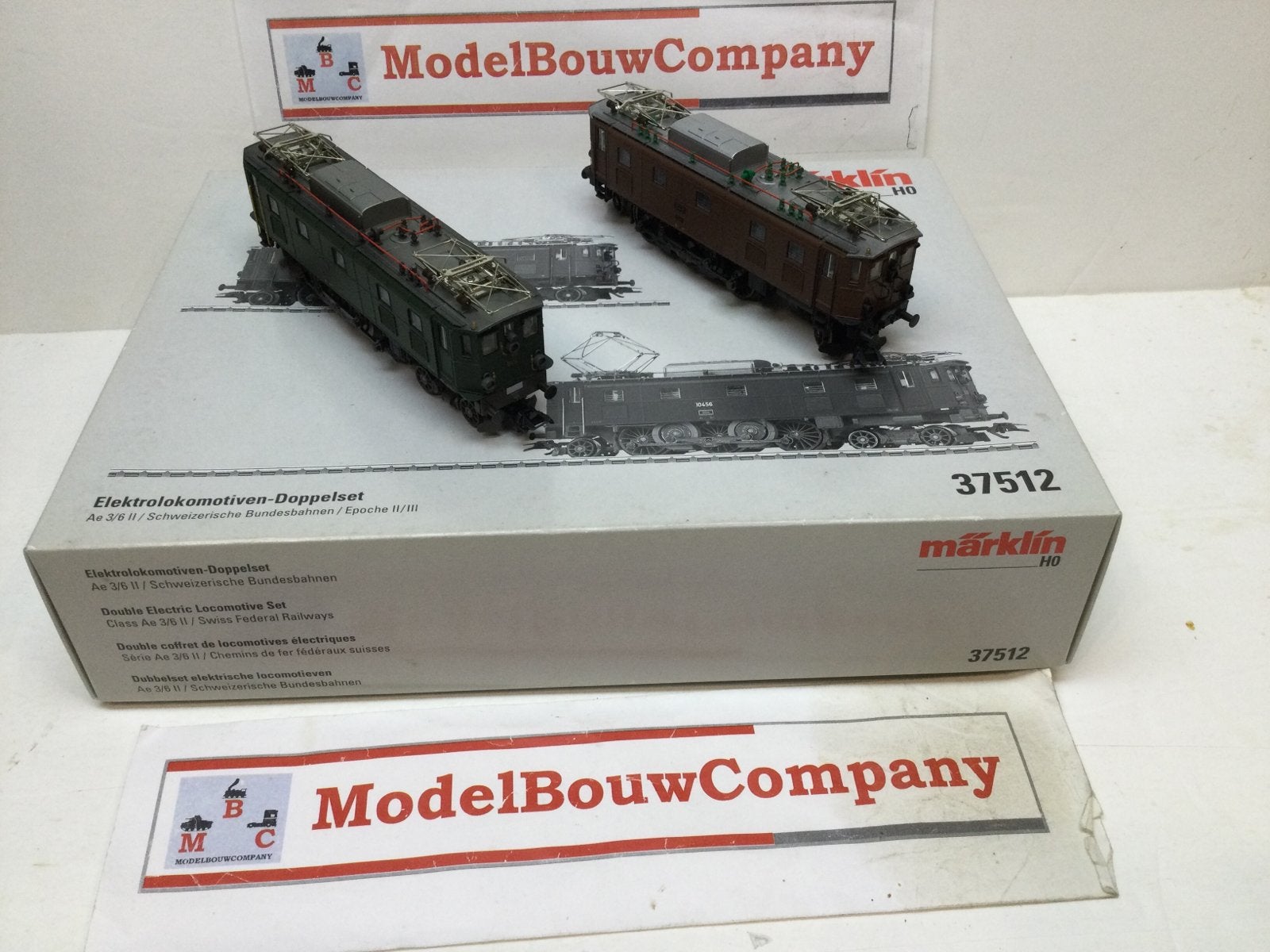 MARKLIN 37512 Zwitserse dubbel set E Lok,s Ae 3/6 II, Hobby en Vrije tijd, Wisselstroom, Treinset, Ophalen of Verzenden, Zo goed als nieuw