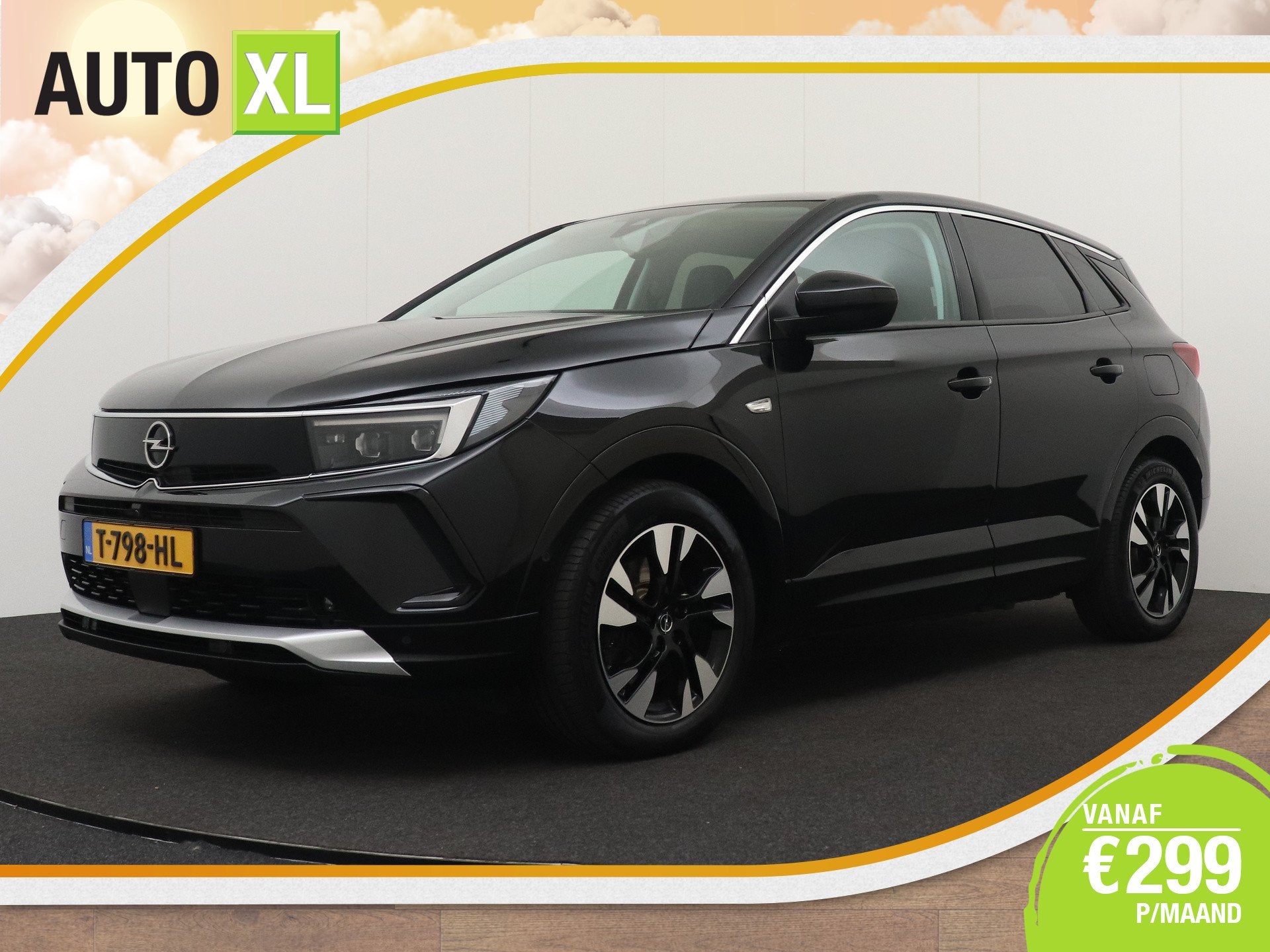 Opel Grandland 1.6 Turbo PHEV Level 3 Half-Leder Afn.Trekhaa, Auto's, Dealer onderhouden, 4 cilinders, Leder en Stof, Zwart