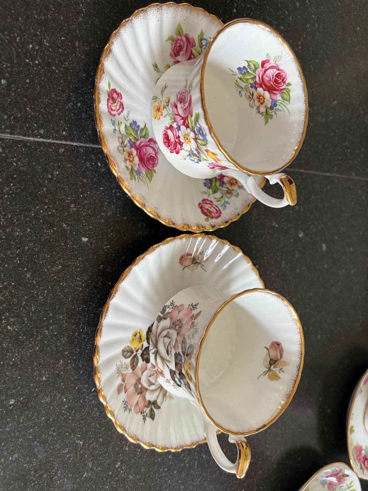 Gladstone Fine Bone China Kopjes en Schotels, Staffordshire, Antiek en Kunst, Ophalen