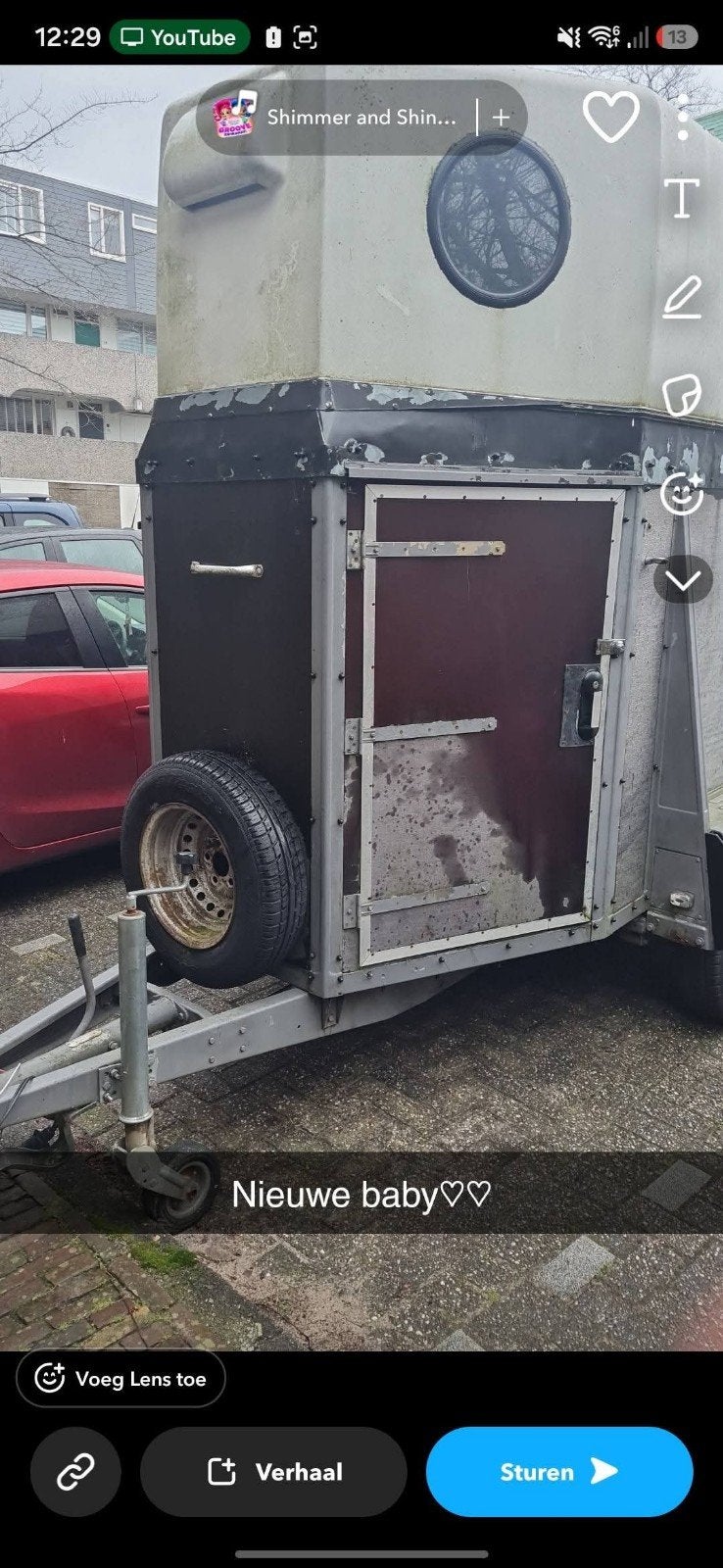 1,5 paards trailer opknapper  paardentrailer, Ophalen