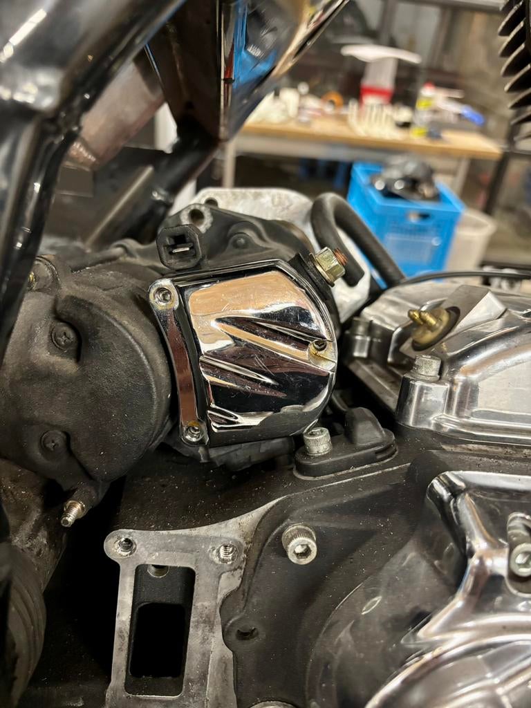Startmotor cover deksel Kuryakyn, Motoren, Verzenden, Gebruikt