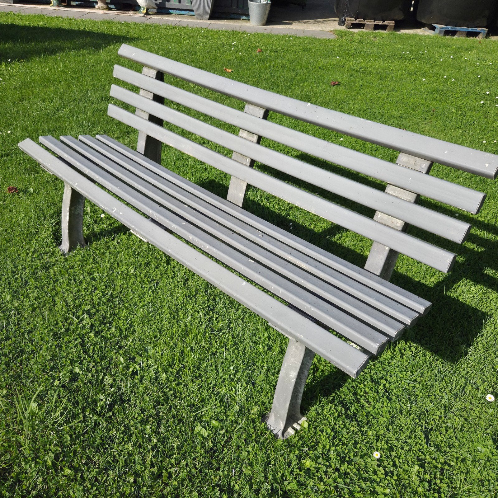 Kunststof Tuinbankje Tuinbank, Tuin en Terras, Ophalen, Gebruikt, Kunststof