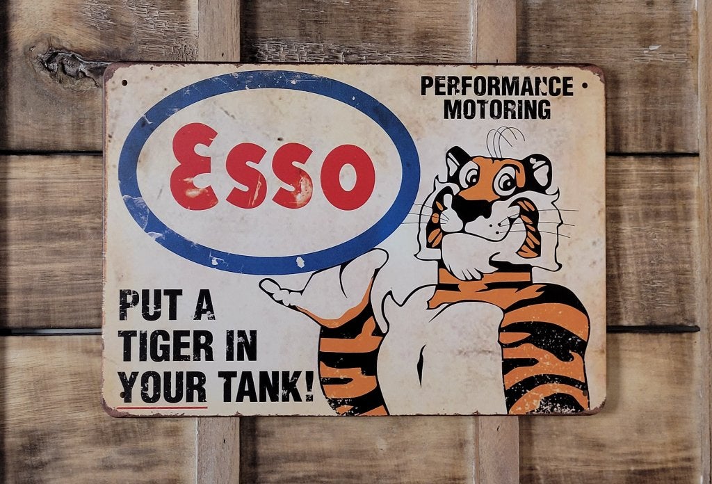 Esso put a tiger in your tank reclamebord van metaal deco, Verzamelen, Reclamebord, Info@deconoord.nl, Deco Noord, Nieuw
