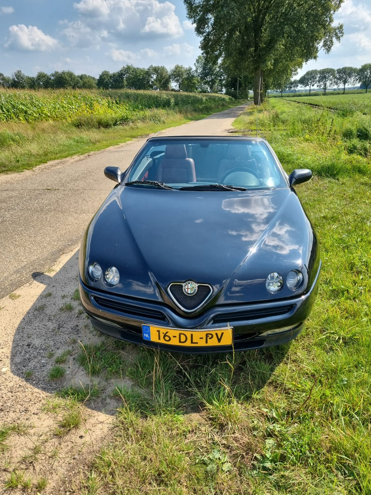 Alfa Romeo Spider 2.0 Twin Spark 16V 1996 Zwart, Auto's, Alfa Romeo, Voorwielaandrijving, Cabriolet, Spider, Zwart