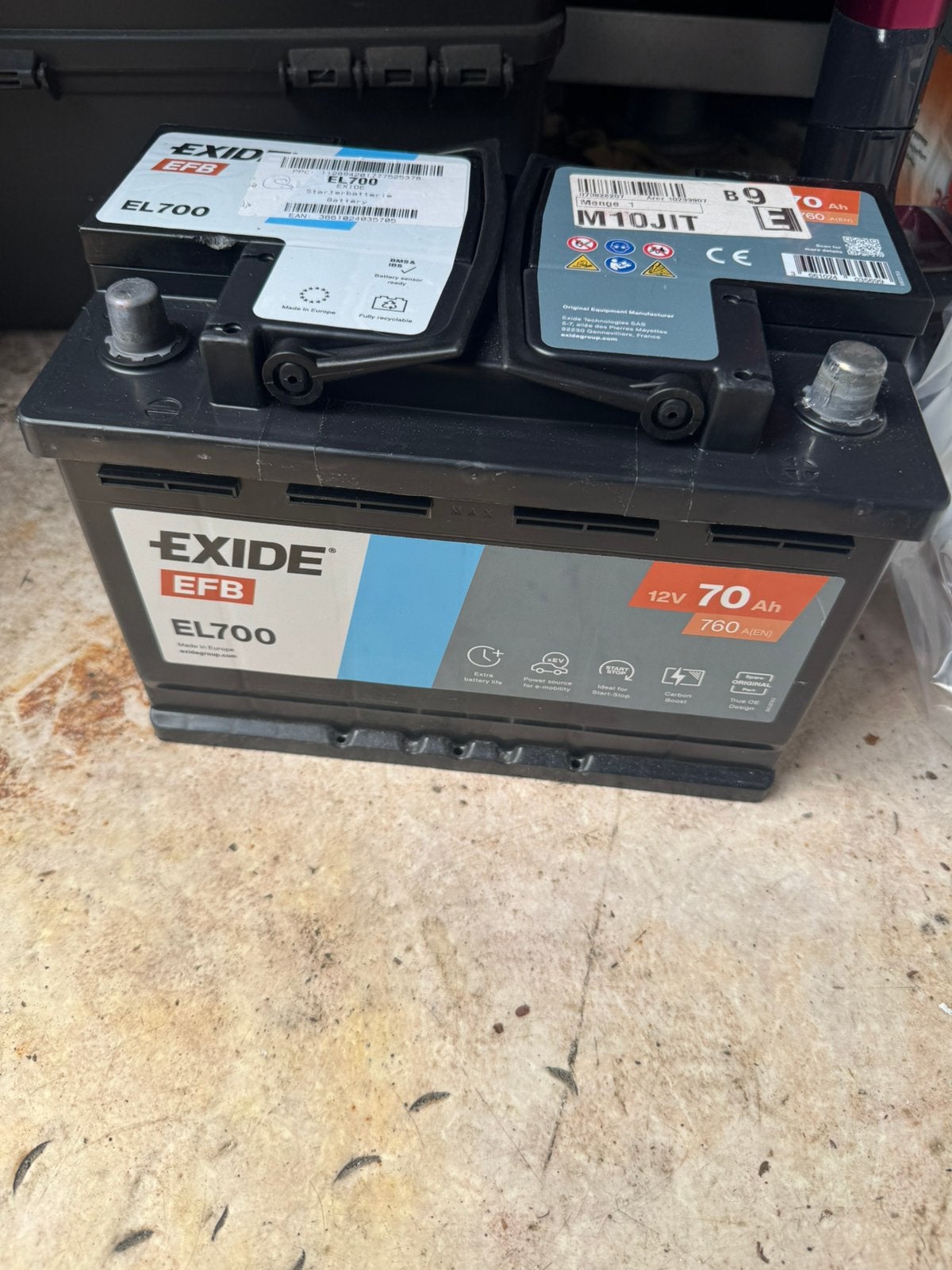 Exide efb 70ah, Ophalen, Nieuw