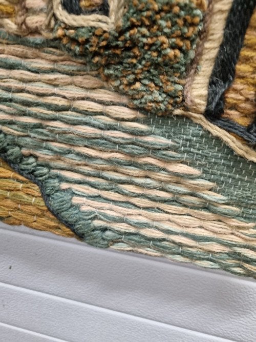 wanddoek schilderij boten en huis vintage, Ophalen of Verzenden, 'T Olde Gre-j, Info@toldegrej.nl, Endepoelstraat 20f Didam
