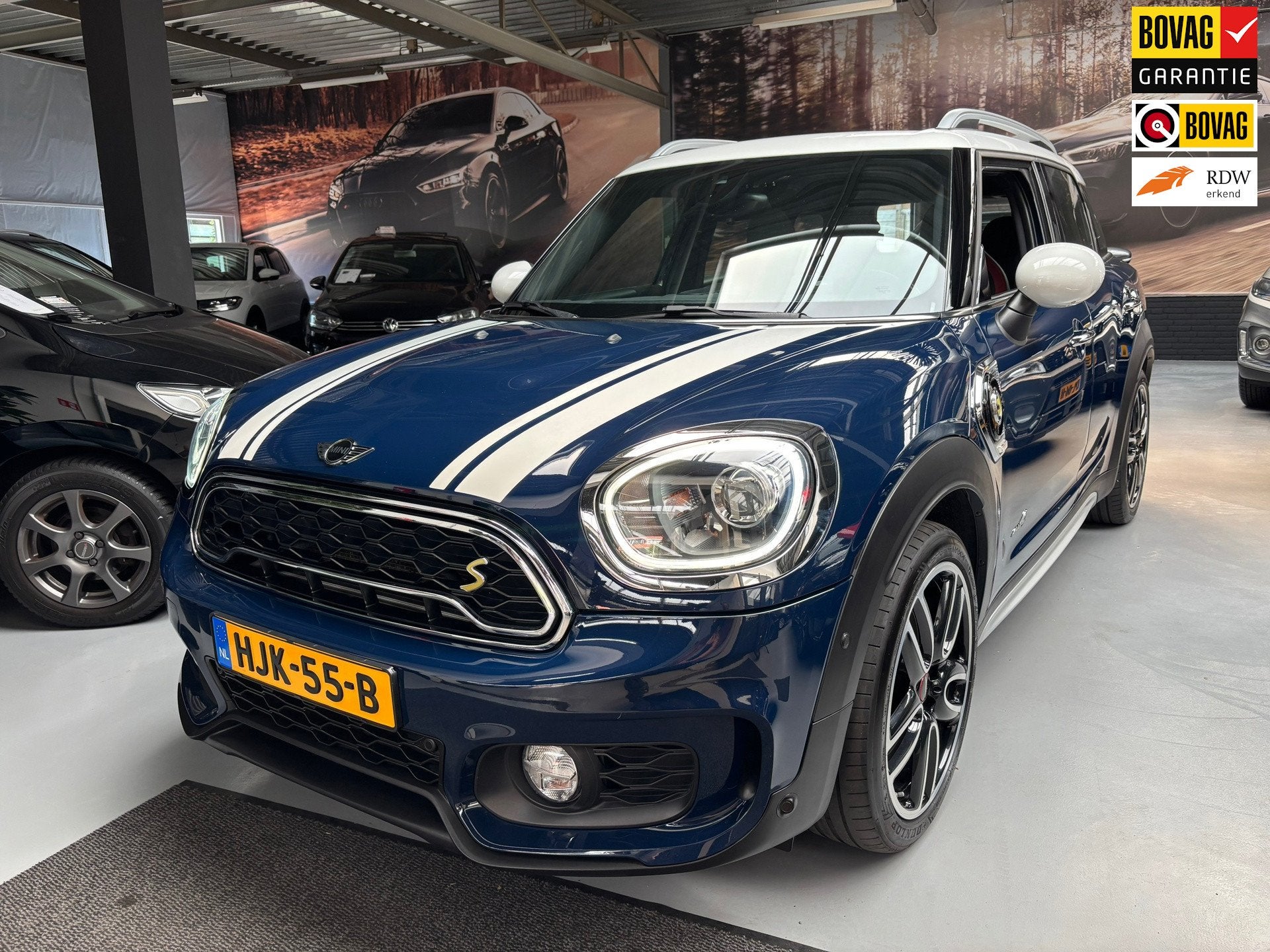 Mini Countryman 1.5 Cooper S E ALL4 John Works / Camera / Pa, Auto's, Mini, 136 pk, Gebruikt, Met garantie (alle), Blauw