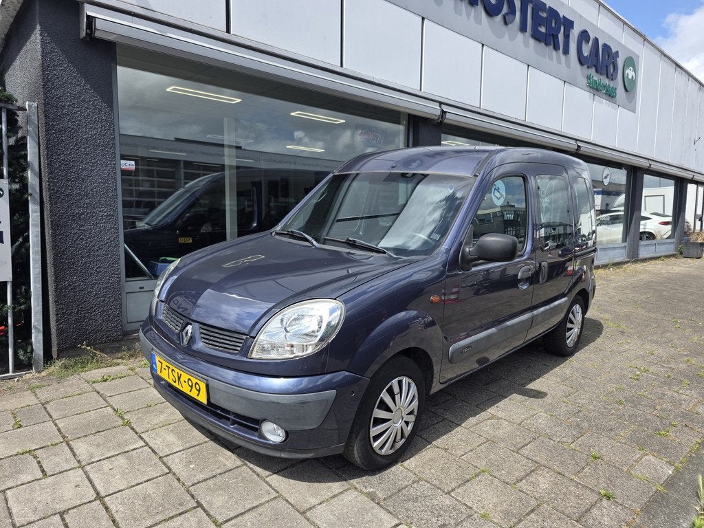 Renault Kangoo 1.6-16V Expression *Airco *Benzine (bj 2003), Gebruikt, 4 cilinders, Blauw, 49 €/maand