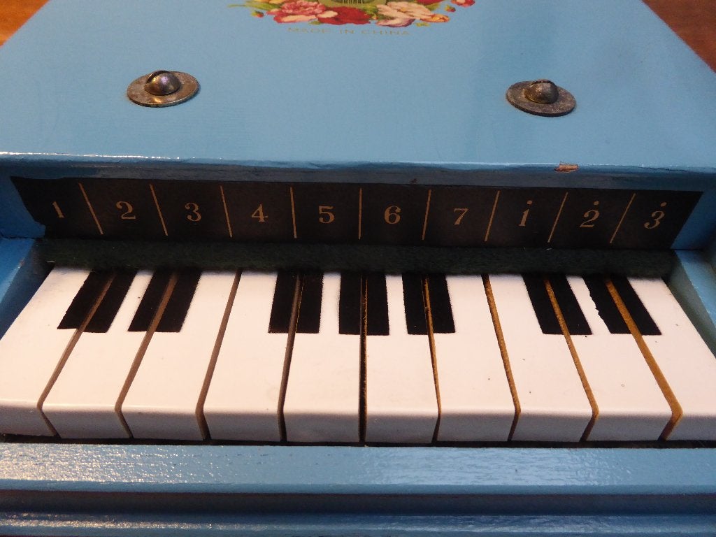 Vintage houten kinderpiano, Ophalen of Verzenden