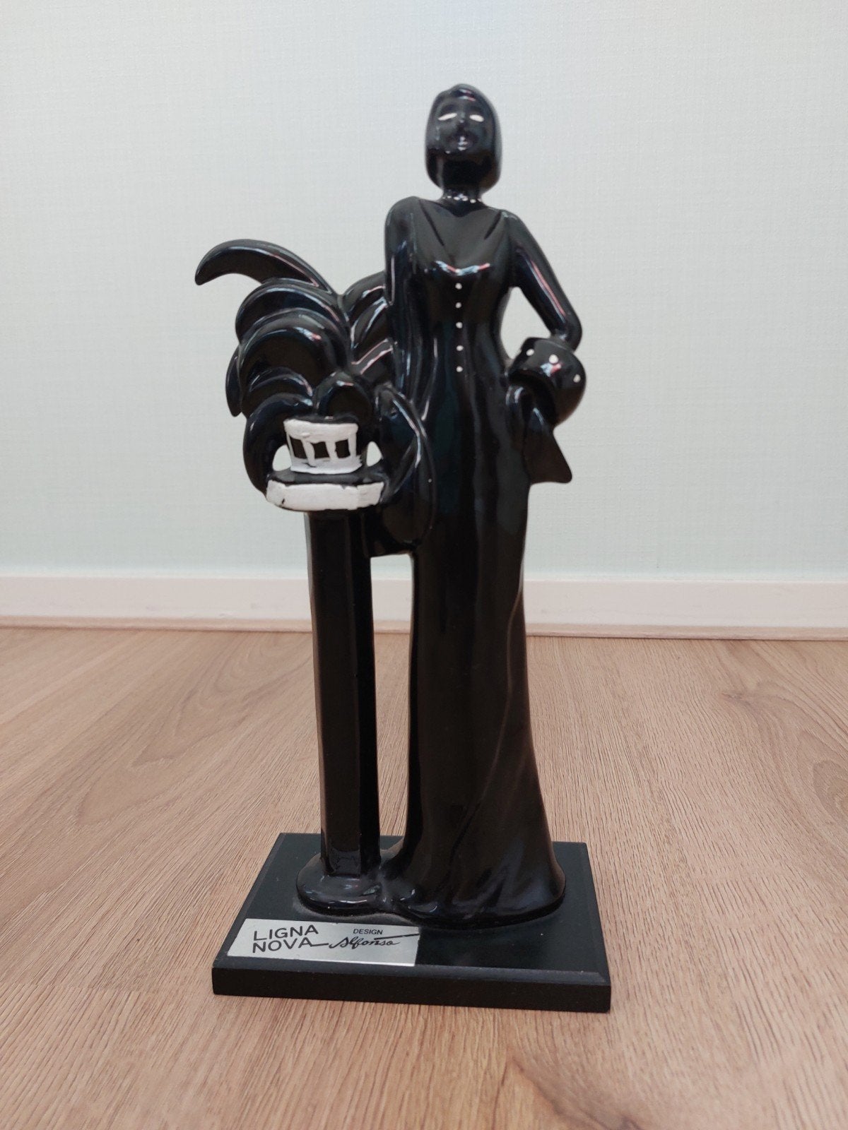 Vintage Ligna Nova Alfonso keramiek beeldje, 28 cm, Ophalen of Verzenden, Beeld, Modern, 20 - 50 cm