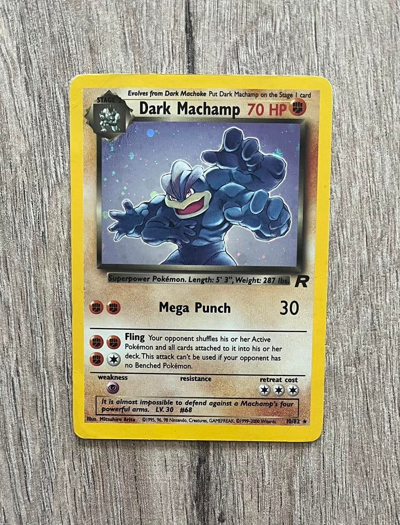 Pokemonkaart Dark Machamp (TR 10), Ophalen of Verzenden, Zo goed als nieuw