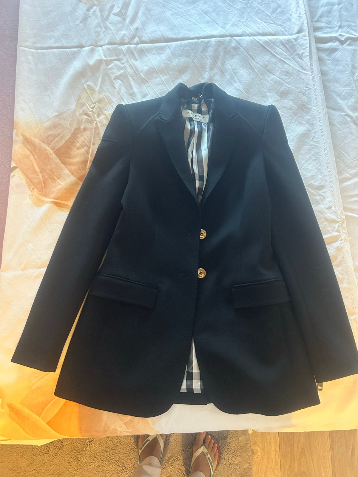 Mooie Burberry blazer met ritsdetails, Zwart, Ophalen of Verzenden, Zo goed als nieuw, Jasje