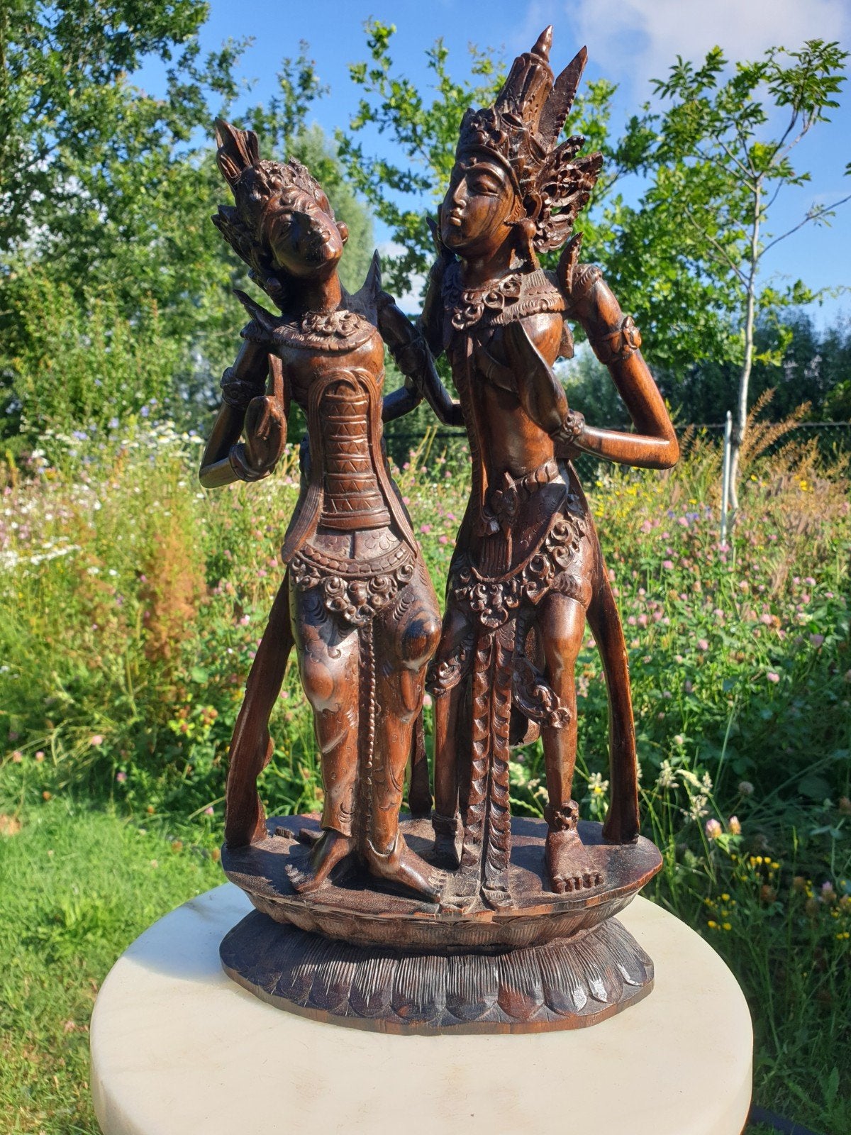 Handgesneden Balinees houten beeld, Antiek en Kunst, Ophalen of Verzenden