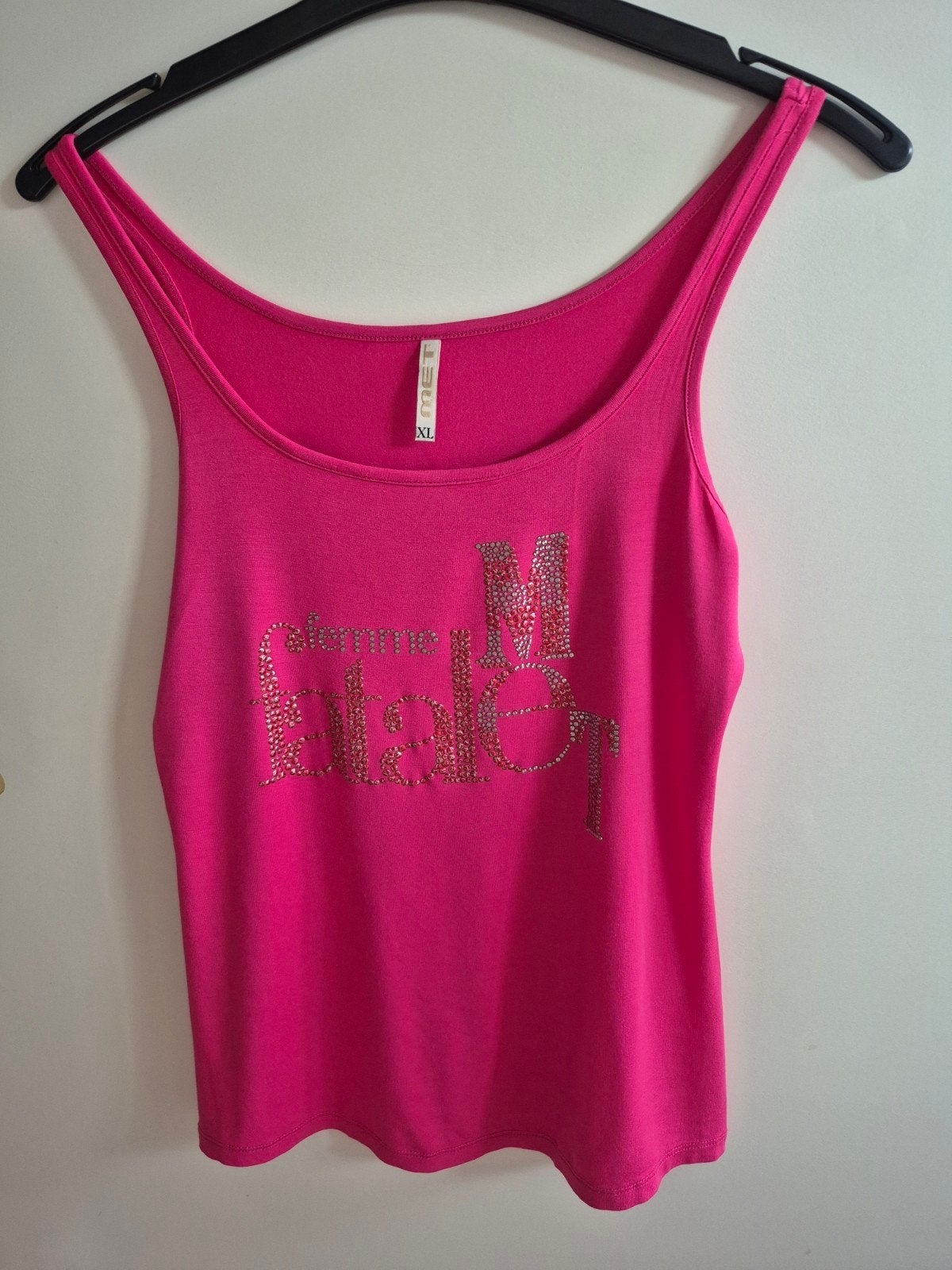 Hemdje, hard roze met strassteentjes, nieuw, Ophalen of Verzenden, Nieuw, Roze, Zonder mouw