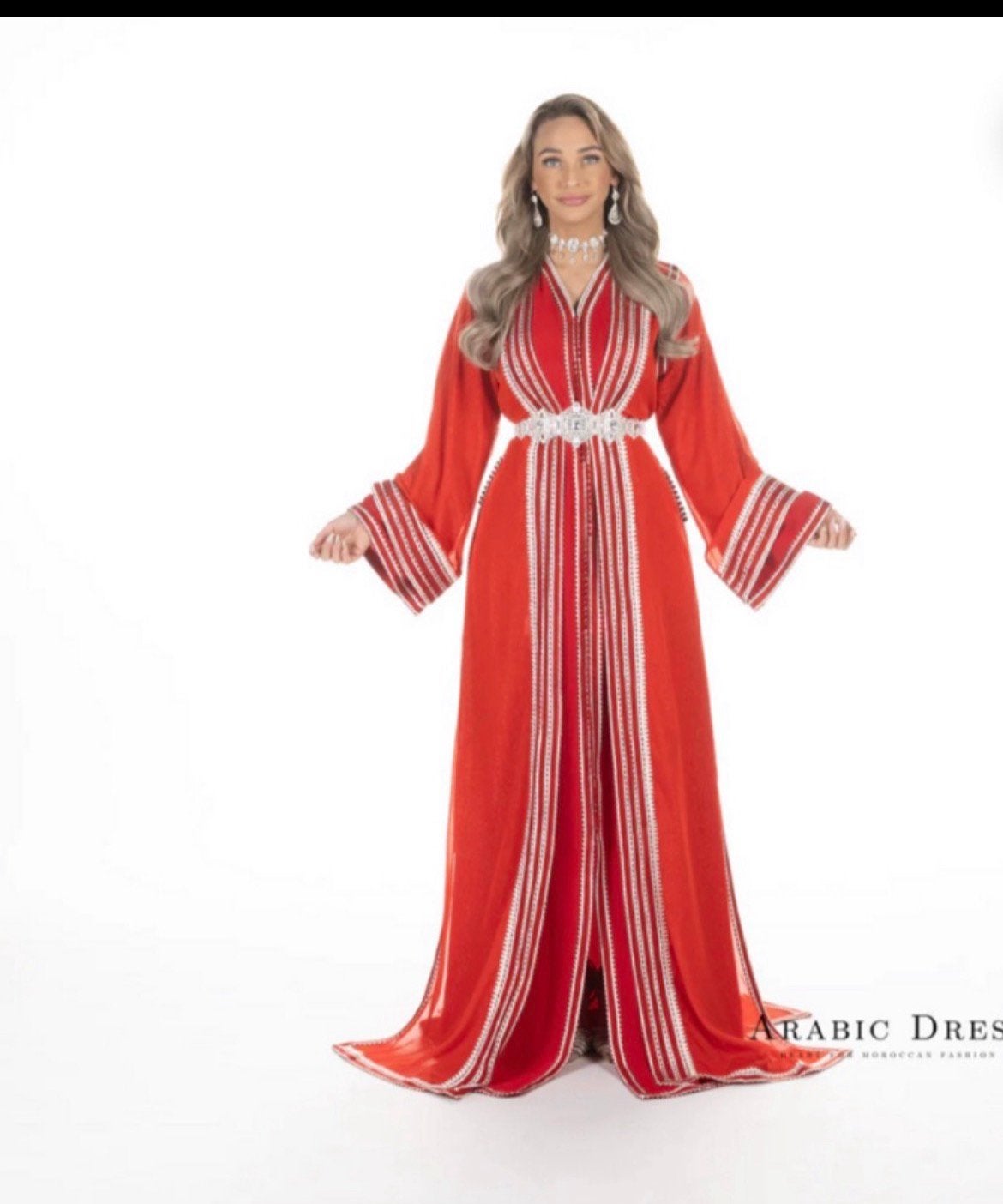 Prachtige Marokkaanse jurk kaftan takchita. L/xl, Kleding | Dames, Overige typen, Blauw, Maat 46/48 (XL) of groter, Ophalen of Verzenden