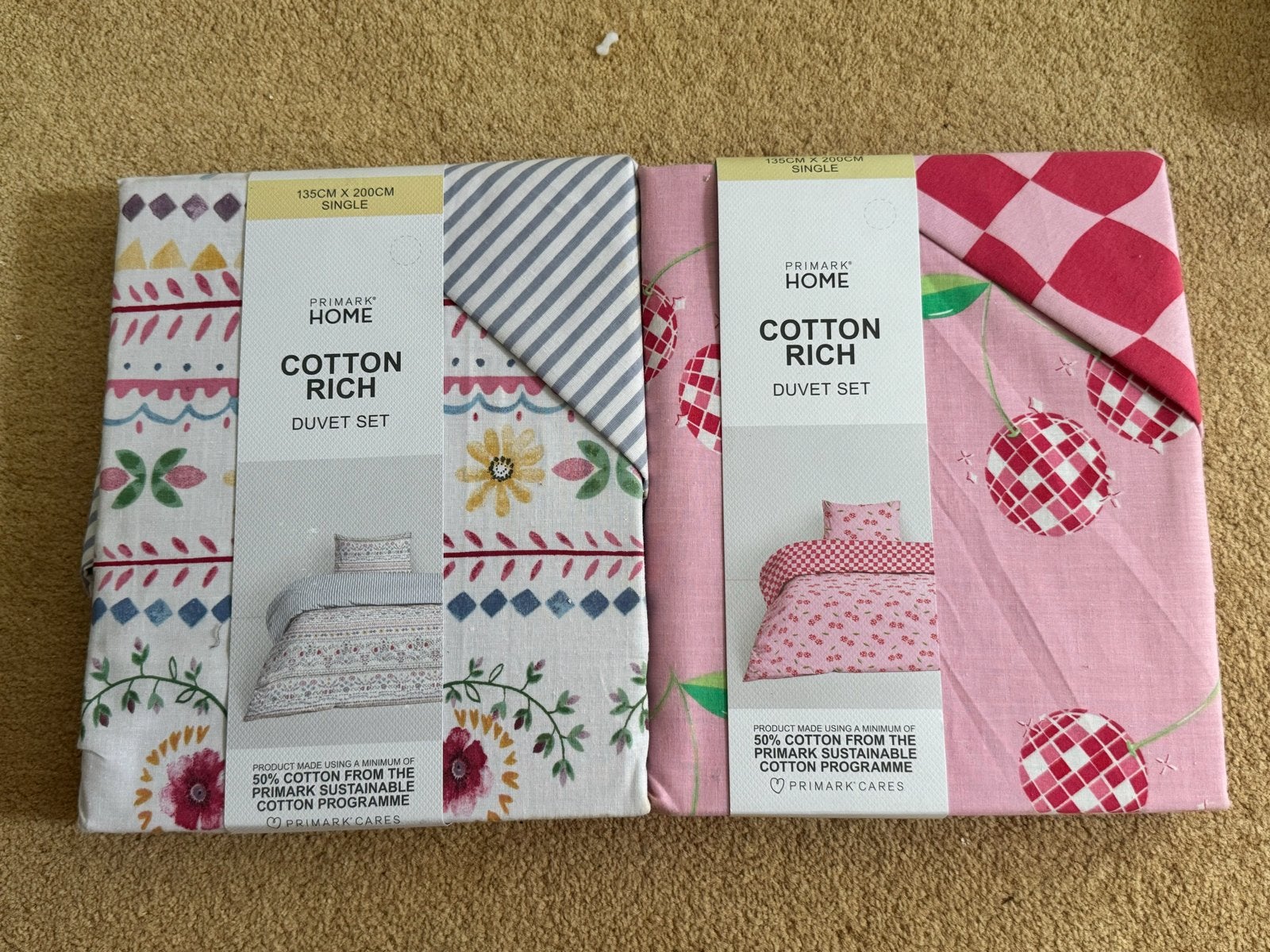 Primark Home Dekbedovertrekset - Eenpersoons, Eenpersoons, Meerkleurig, Dekbedovertrek, Katoen