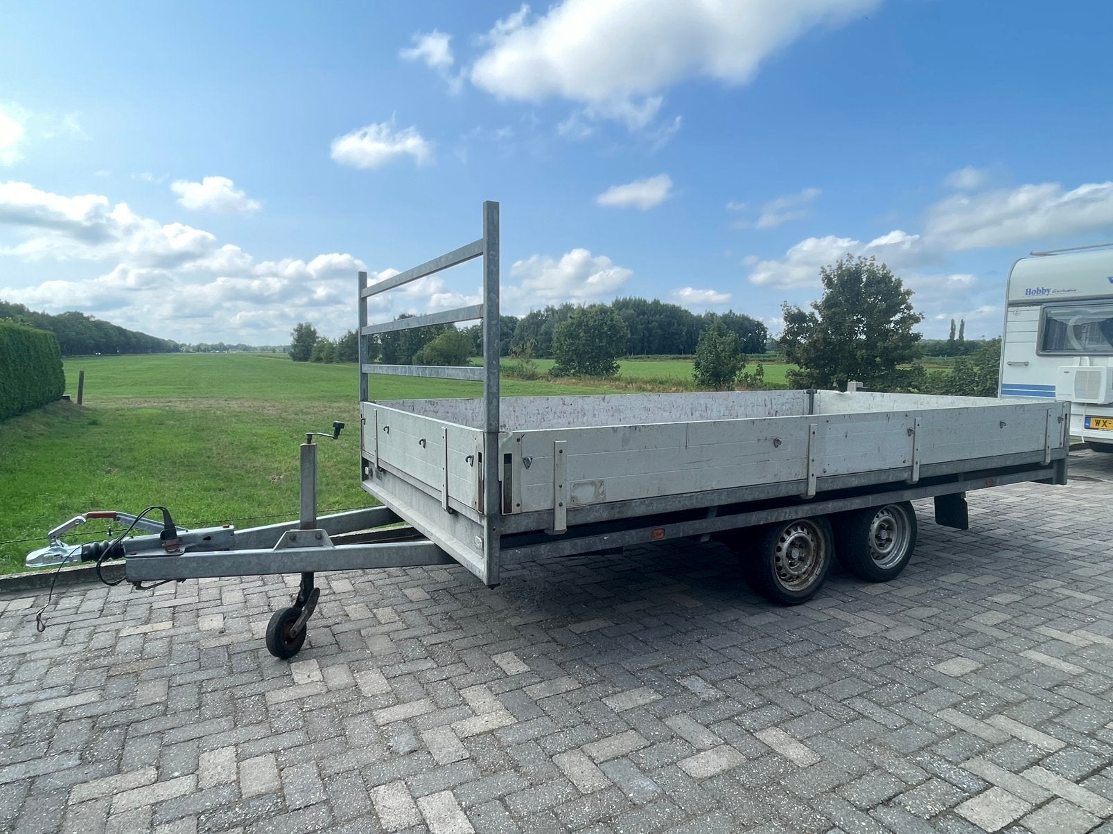 Hulco Medax-2 plateauwagen aanhanger 400x200cm 3000KG MARGE, Ophalen, Zo goed als nieuw