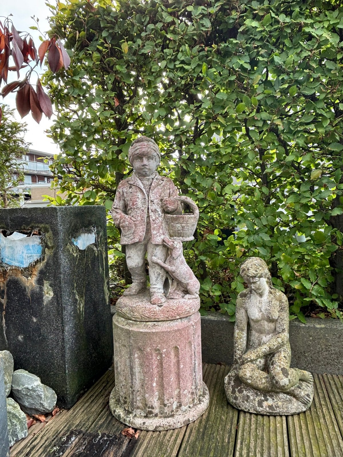 Betonnen tuinbeelden, Tuin en Terras, Ophalen, Gebruikt, Mensenbeeld