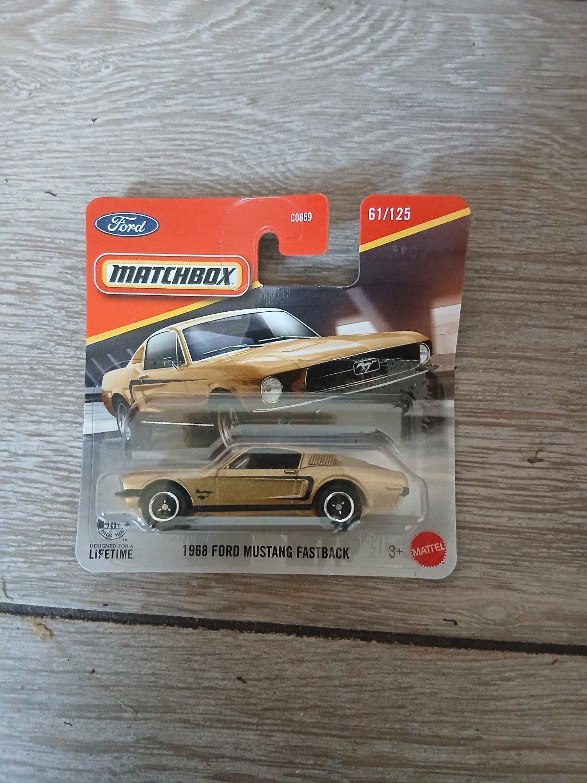 Matchbox 1968 Ford Mustang Fastback Goud, Ophalen of Verzenden, Nieuw