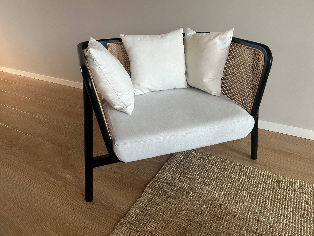Rotan fauteuil, Huis en Inrichting, Fauteuils, Ophalen, 75 tot 100 cm, Hout, Zo goed als nieuw