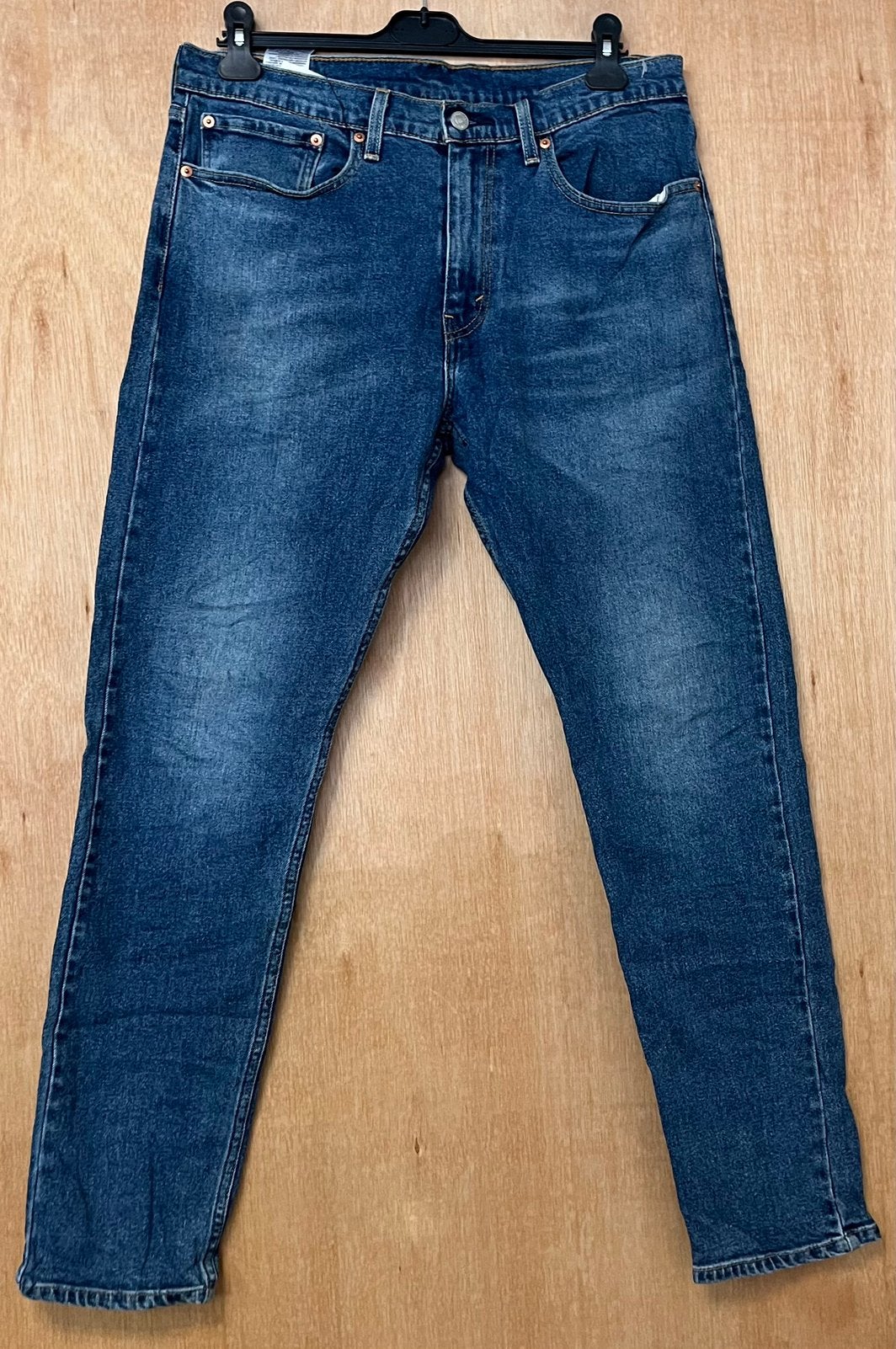 Levi’s 512 slim tapered stretch jeans blauw - Maat W34 L32, Ophalen of Verzenden, Zo goed als nieuw, Blauw, W33 - W34 (confectie 48/50)